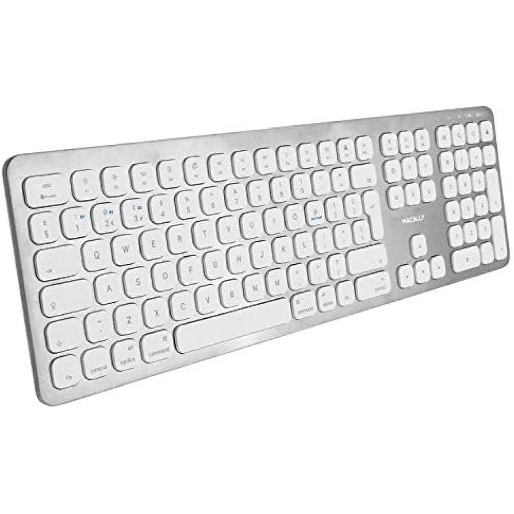 Macally Bluetooth Wireless Keyboard – UK Layout Aluminium Design