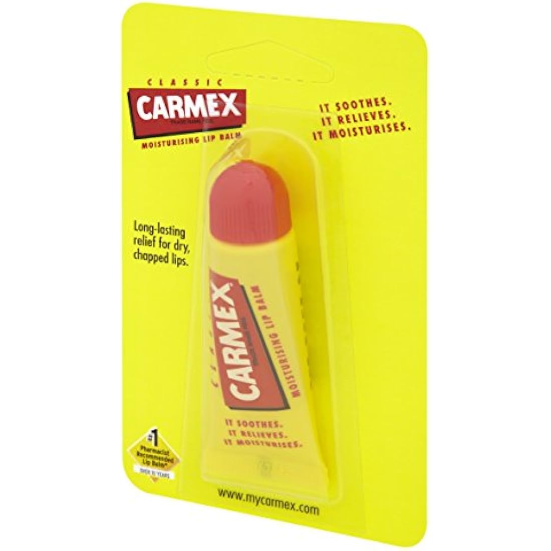Carmex Original Lip Balm Tube for Chapped Lips - 10g (Pack of 12)