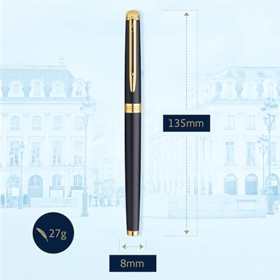 Waterman Hémisphère Ballpoint Pen | Matte Black & 23k Gold Trim