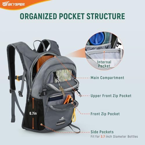 SKYSPER 15L Hiking Backpack – Lightweight Recycled Travel Day Pack