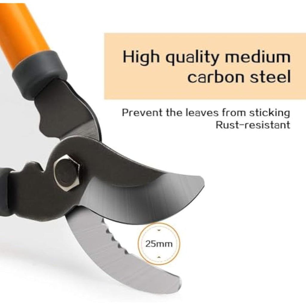 AIRAJ 40cm Bypass Tree Loppers | Carbon Steel Garden Branch Shears