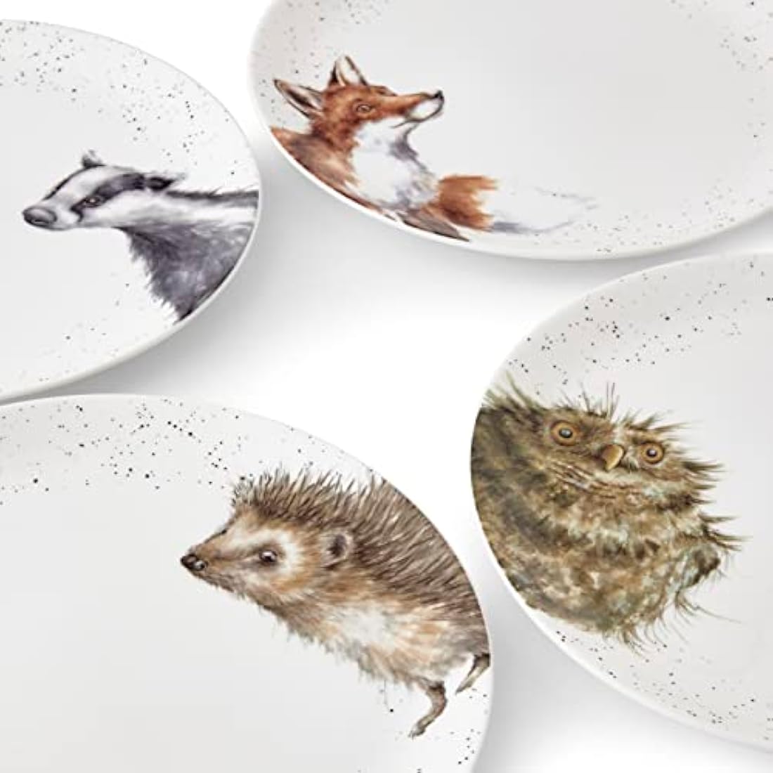 Wrendale Designs Bone China Animal Dinner Plates - Set of 4 (26cm)