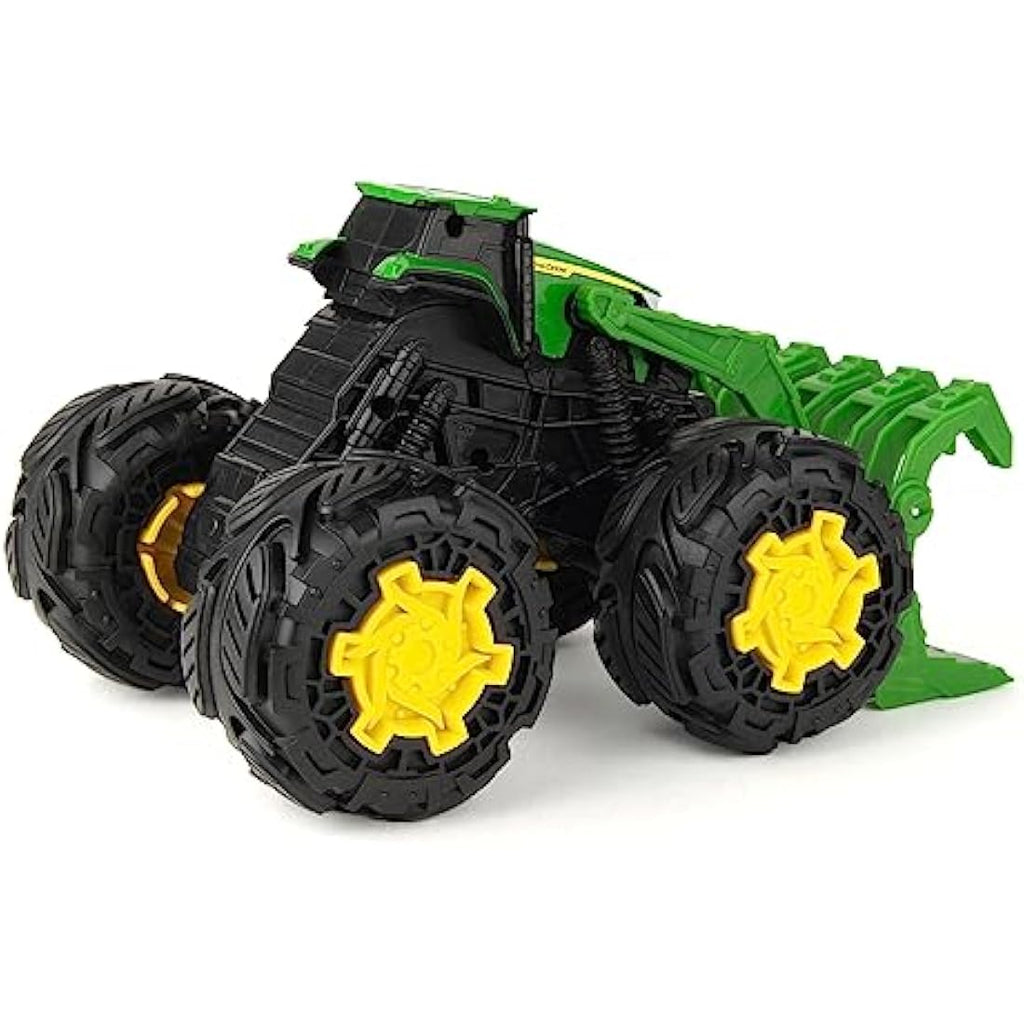 John Deere Monster Treads 10-Inch Rev Up Tractor Toy with Sound – Red