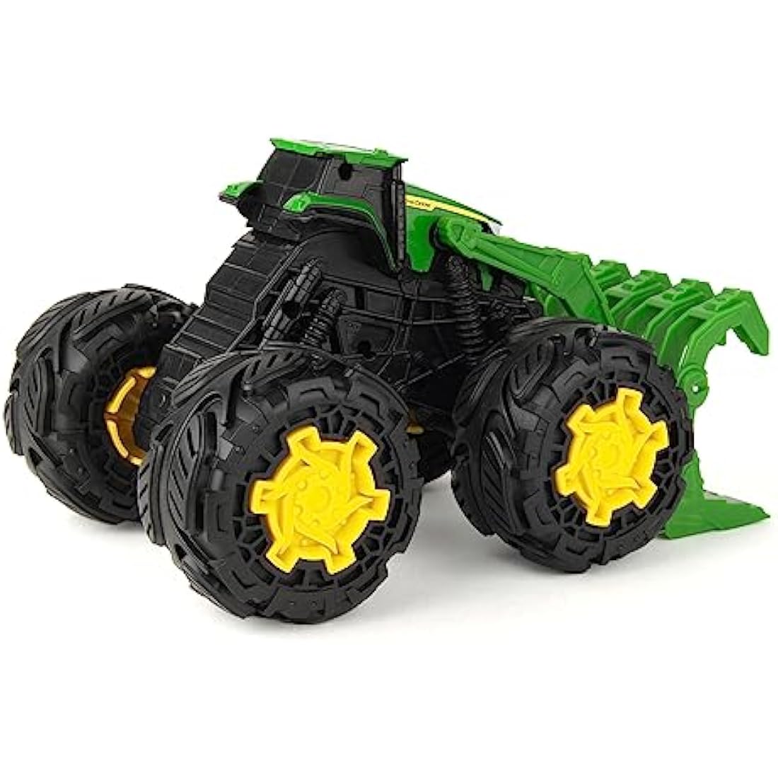 John Deere Monster Treads 10-Inch Rev Up Tractor Toy with Sound – Red