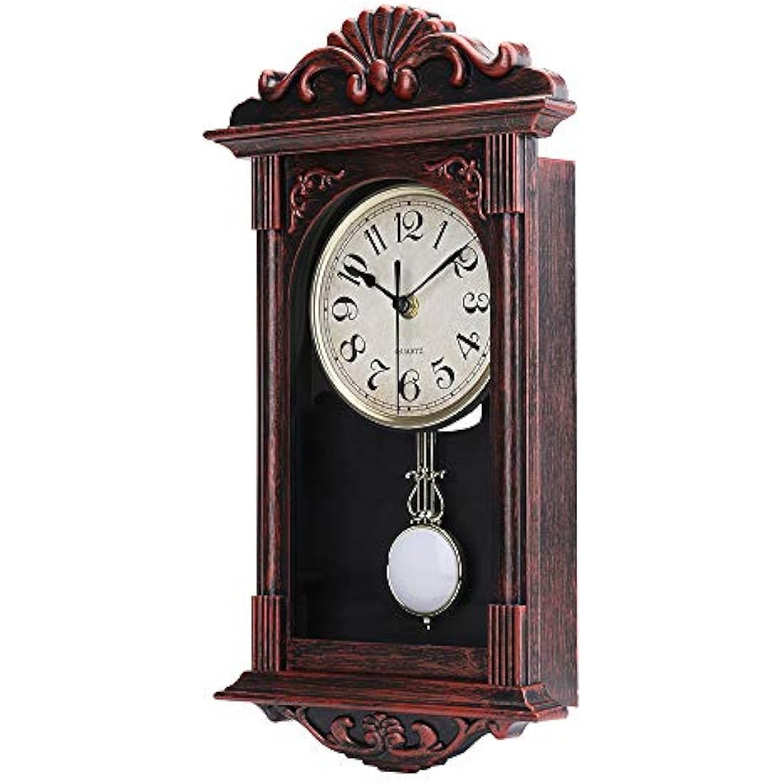 Jomparis Retro Pendulum Wall Clock – 16 Inch Decorative Bronze Clock