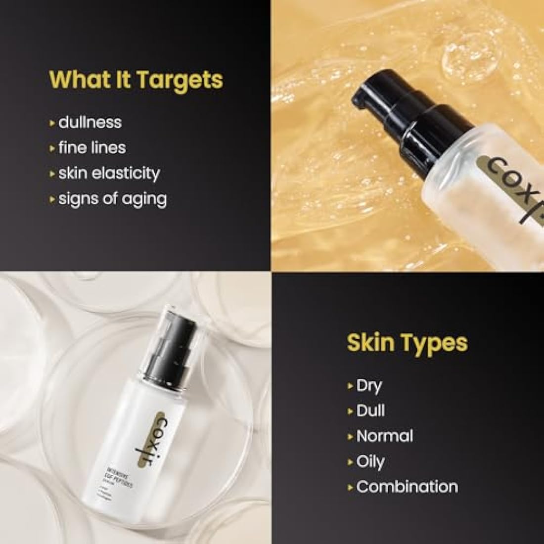 Coxir Intensive EGF Peptide Serum – Anti-Aging Face Skin Repair, 50ml