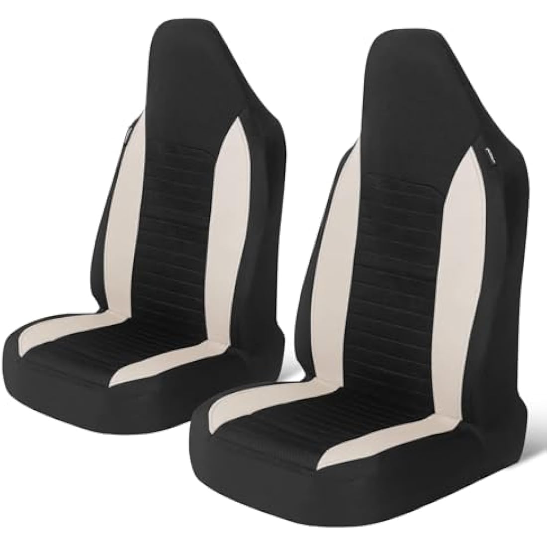 AUTOYOUTH Universal Car Seat Covers | Airbag Compatible Front Pair, Beige