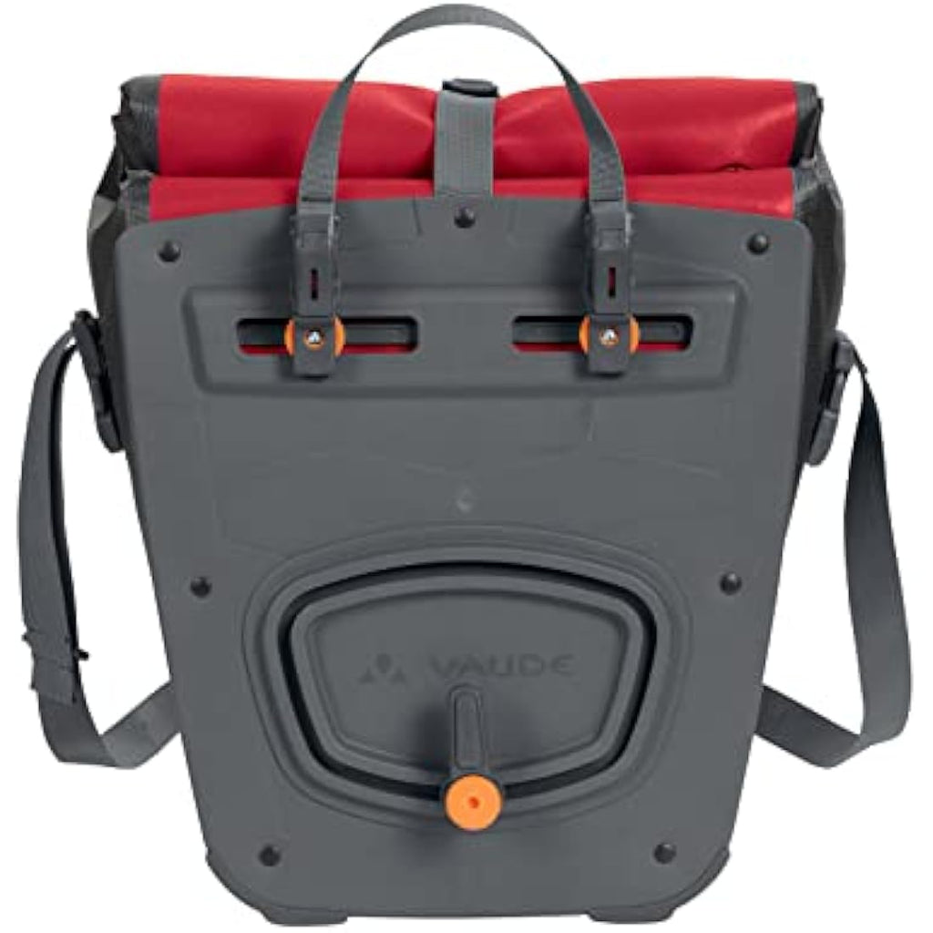 Vaude Aqua Front Pannier – Waterproof Bike Bag with Shoulder Strap, Red