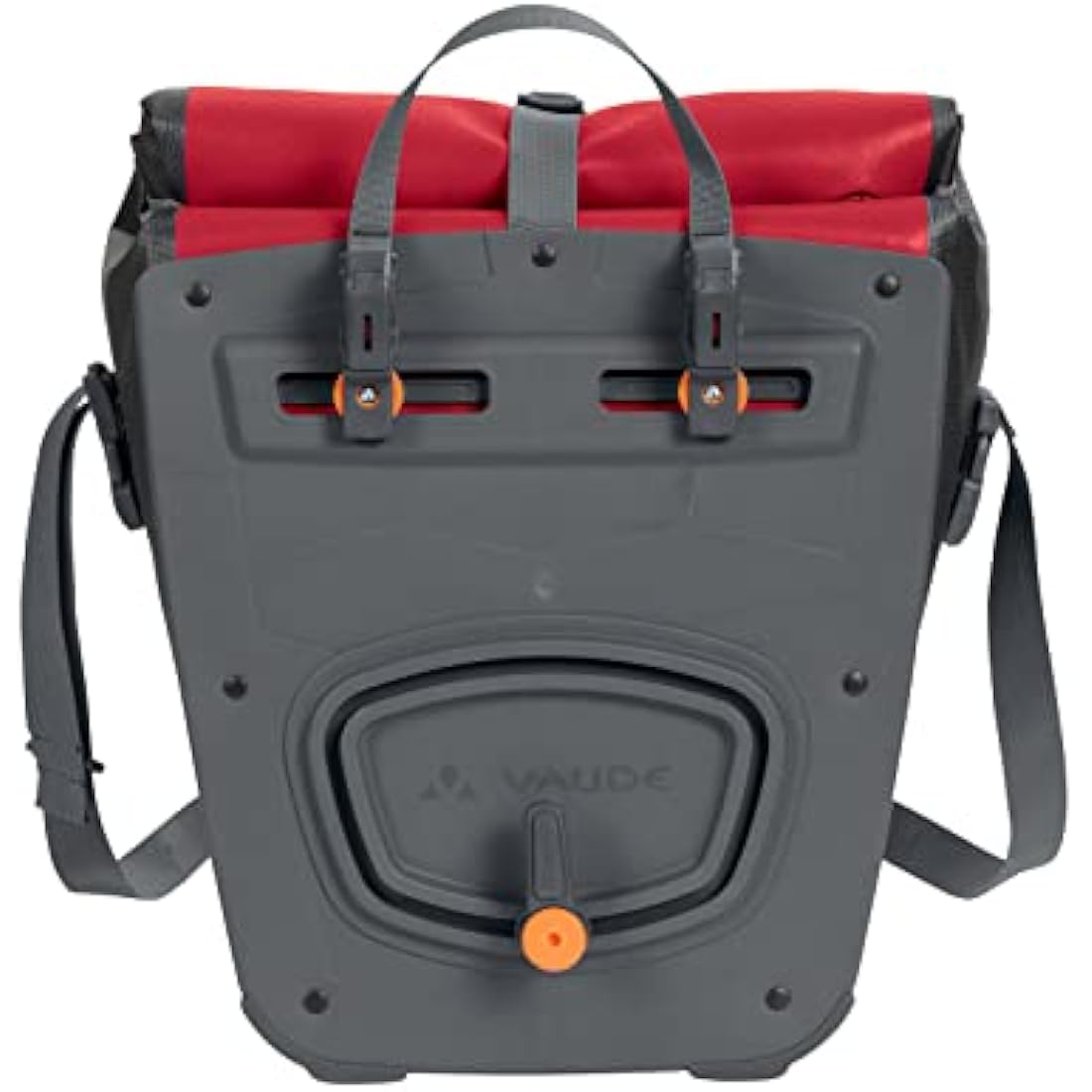 Vaude Aqua Front Pannier – Waterproof Bike Bag with Shoulder Strap, Red