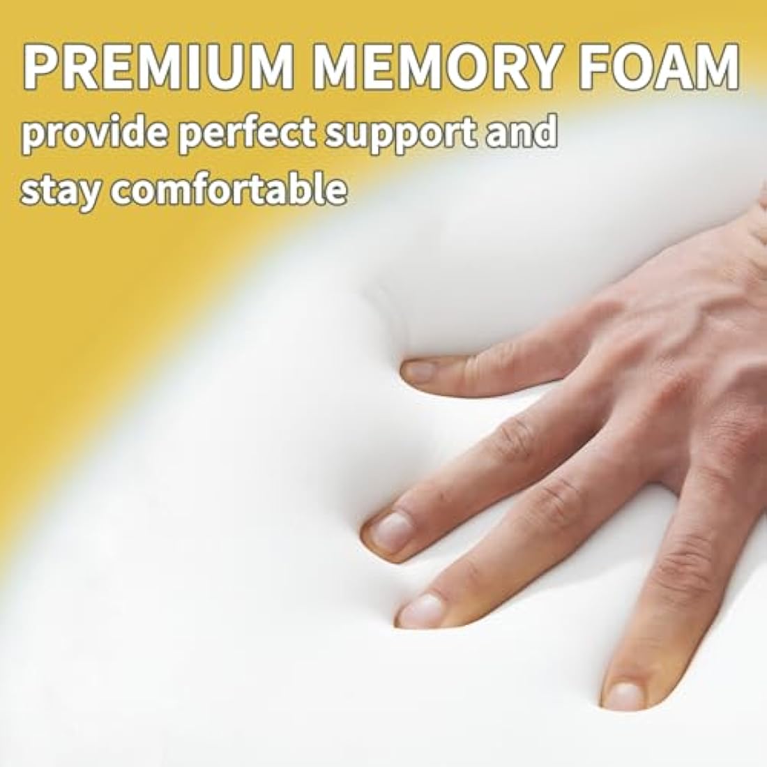 Memory Foam Wedge Car Seat Cushion for Driving – 4 Inch
