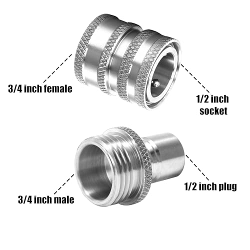M MINGLE Pressure Washer Adapter Set | Stainless Steel Quick Connect, 8-Pack