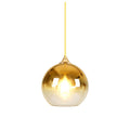 Modern Glass Globe Pendant Light – Gold 20cm Chandelier