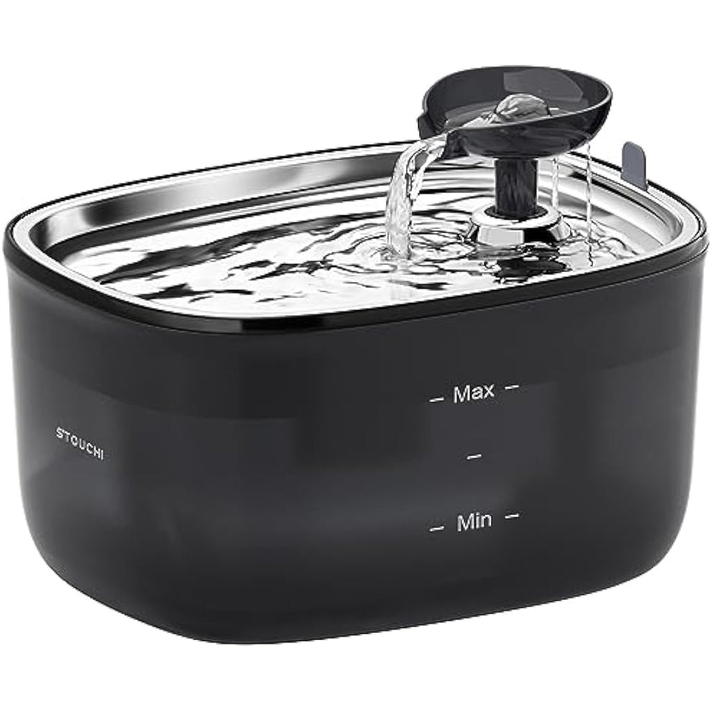 Stouchi 2.5L Cat Water Fountain | Ultra Quiet Stainless Steel Pet Bowl