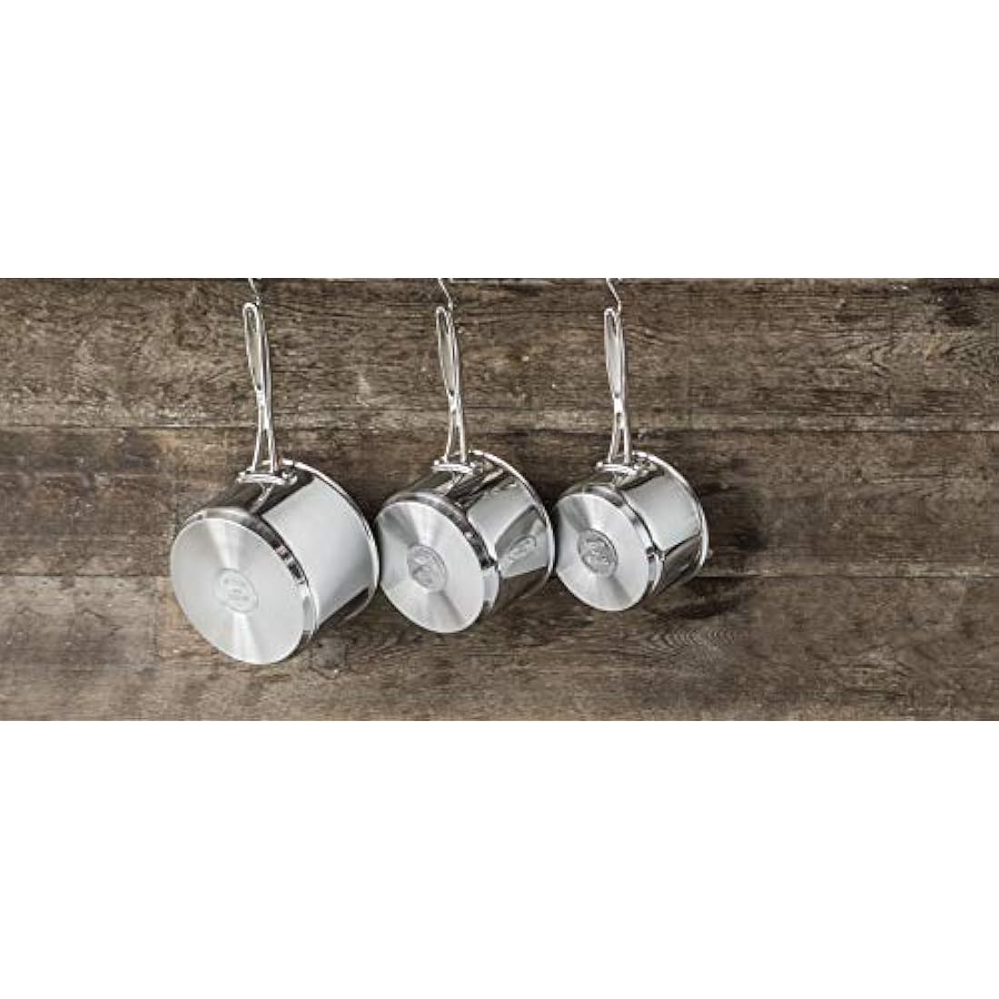 Stellar Profile 3-Piece Stainless Steel Saucepan Set | Induction Ready