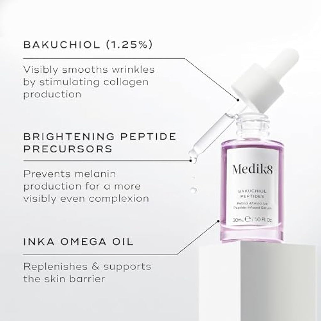 Medik8 Bakuchiol Peptides – Pregnancy-Safe Retinol Alternative Serum