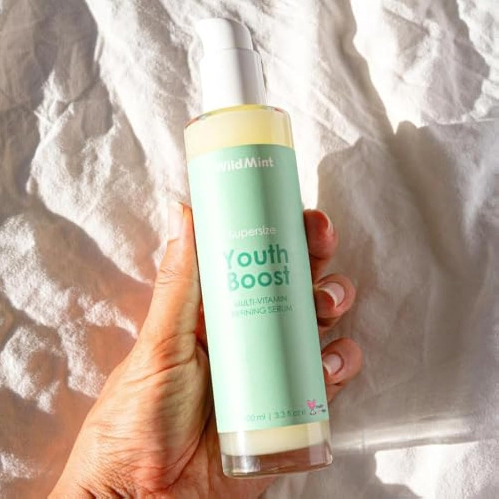WildMint Youth Boost Face Serum | Hyaluronic Acid & Vitamin C | 100ml
