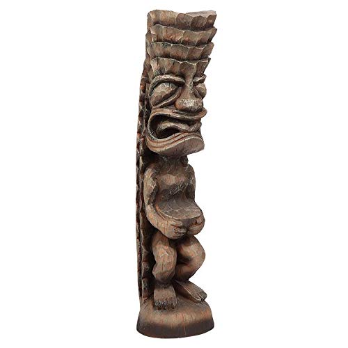 Design Toscano Taki Tiki God Statue – Hand-Painted Polynesian Luau Decor