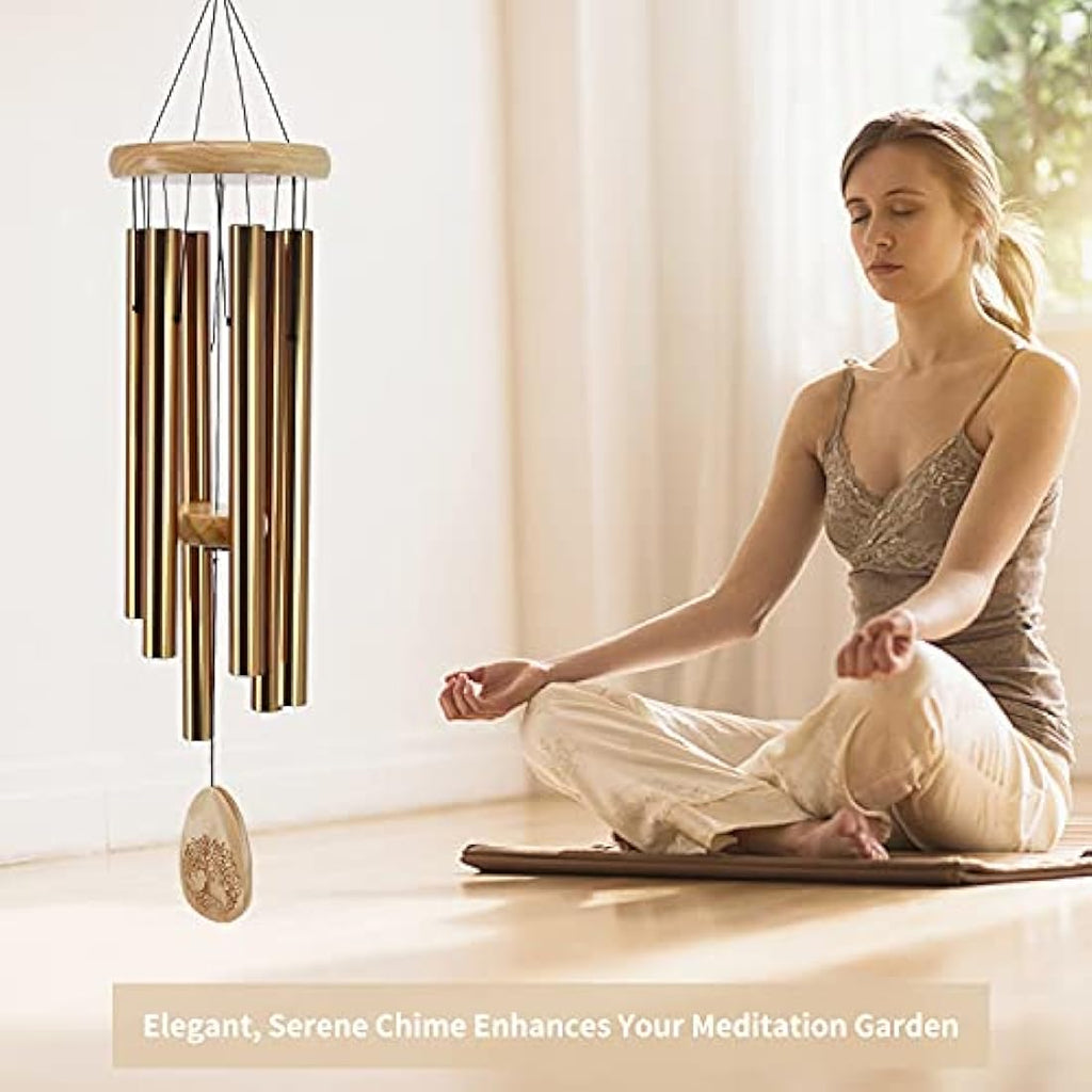 Astarin Memorial Wind Chimes - 30 Inch Deep Tone Sympathy Gift - Bronze