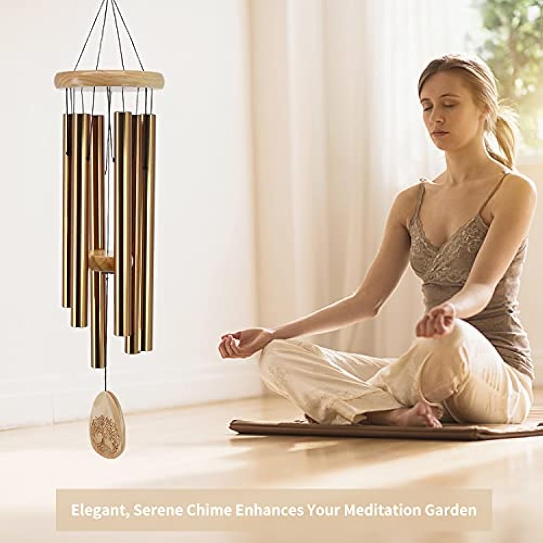Astarin Memorial Wind Chimes - 30 Inch Deep Tone Sympathy Gift - Bronze