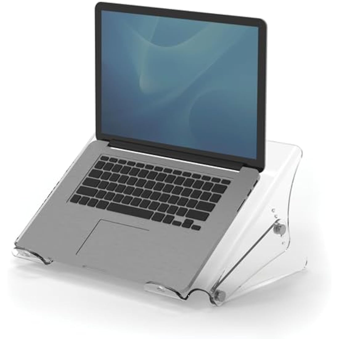 Fellowes Clarity Adjustable Laptop Stand – Clear Acrylic Riser for 15"