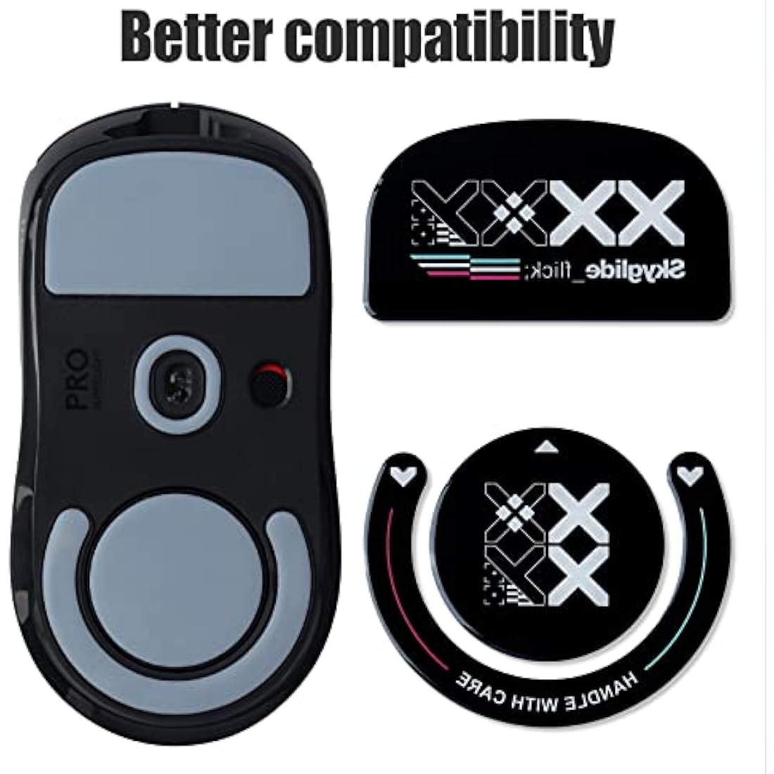 JakeTsai Glass Mouse Skates for Logitech G Pro X Superlight – White
