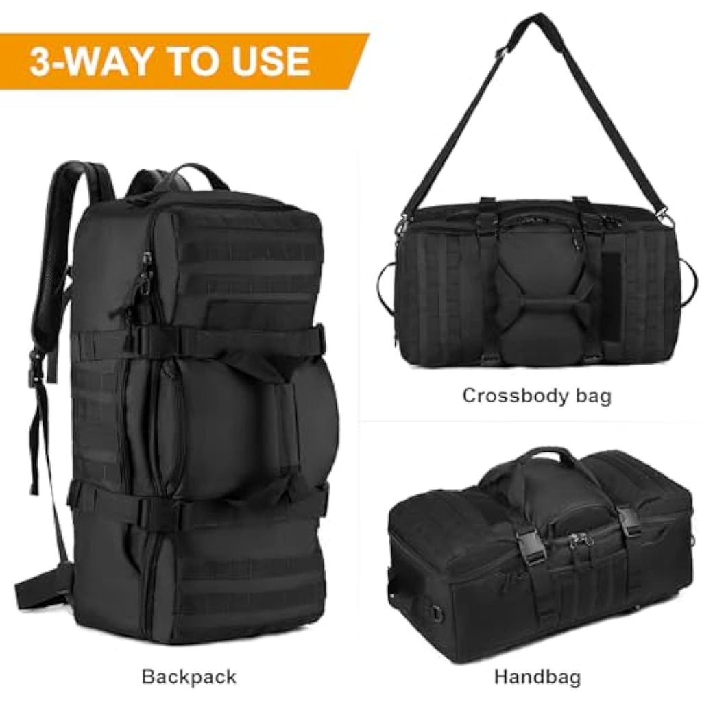 Huntvp 60L Tactical Military Backpack | 3-in-1 Molle Hiking Rucksack