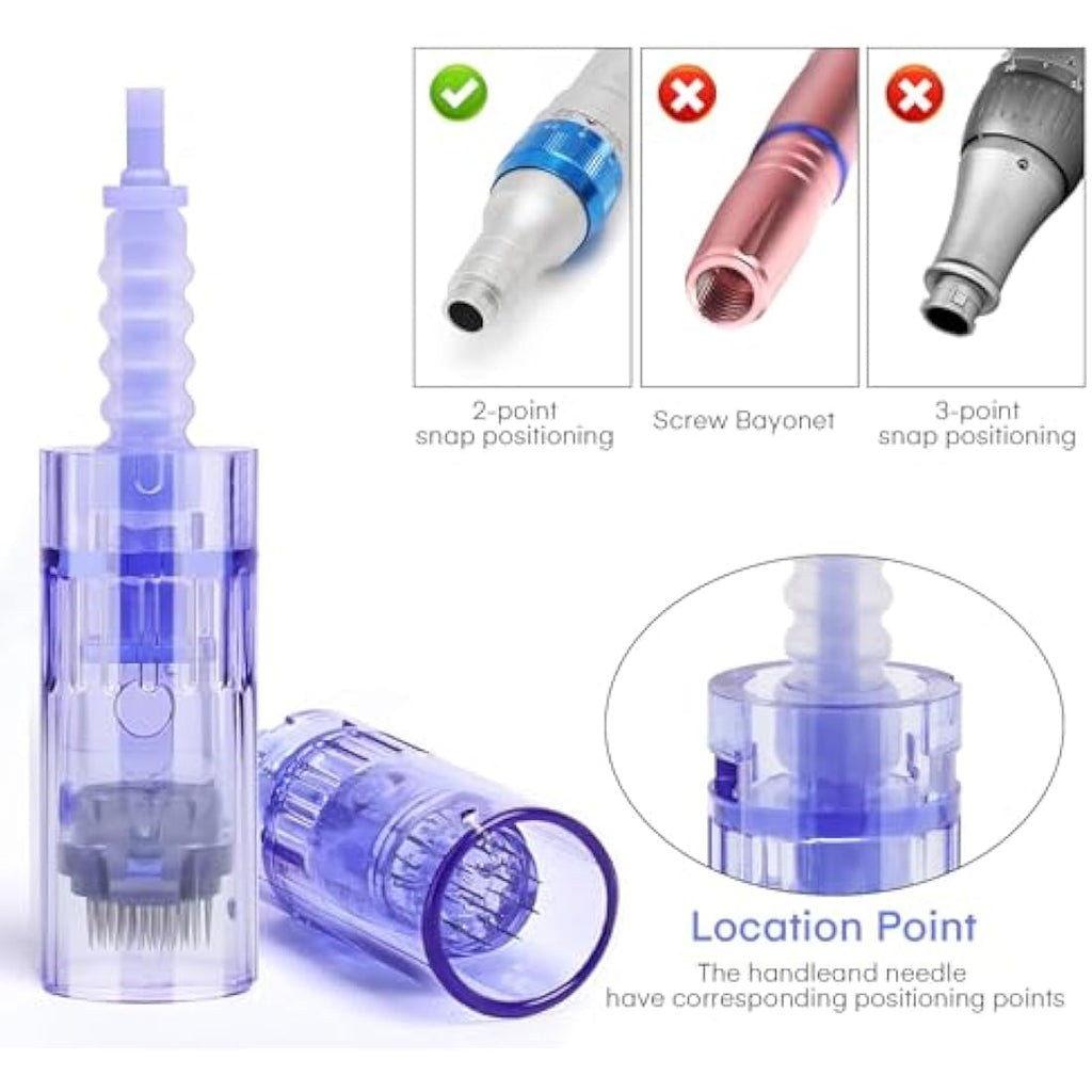 Dr. Pen A6 Replacement Needle Cartridges - 12 Pin Microneedles (20 Pack)