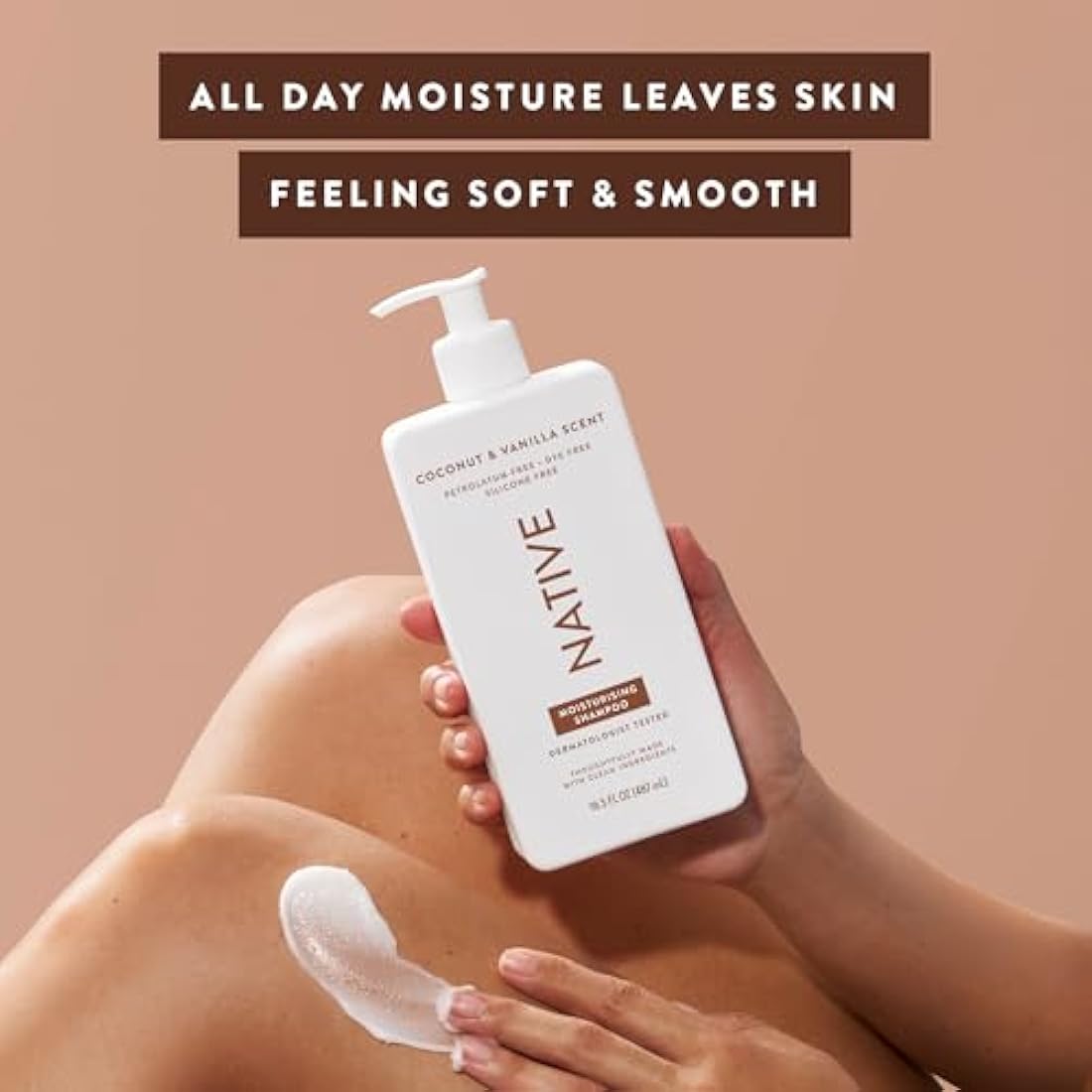 Native Coconut & Vanilla Body Lotion - Shea Butter Moisturizer (3 Pack)