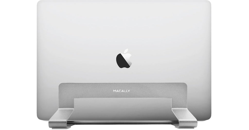 Macally Universal Vertical Laptop Stand 13"-17" - Aluminium Silver