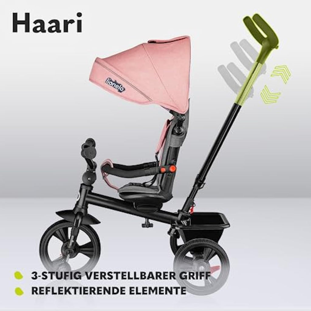 LIONELO Haari 2in1 Kids Tricycle Stroller with Swivel Seat & Canopy