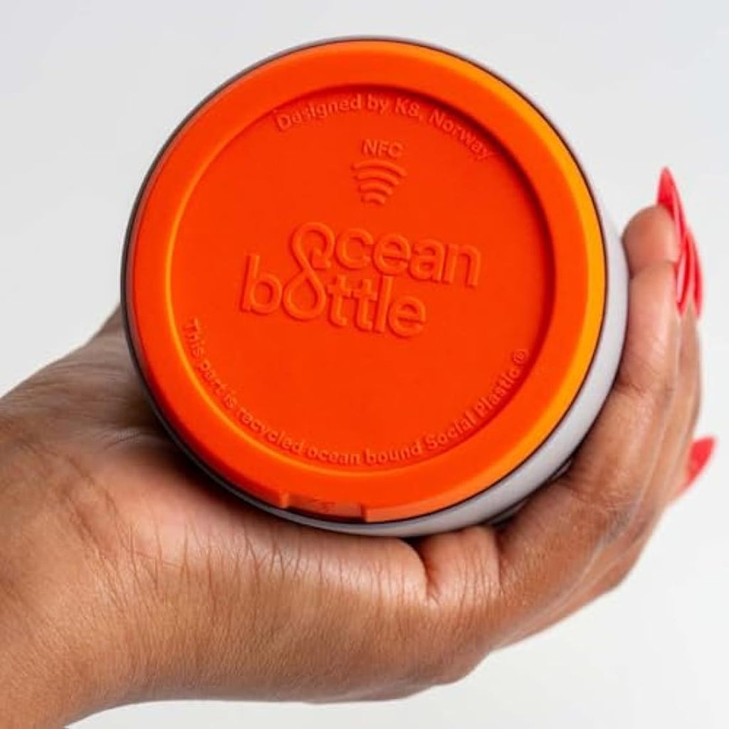 Ocean Bottle Brew Flask – 350ml Recycled Stainless Steel – Rock Grey