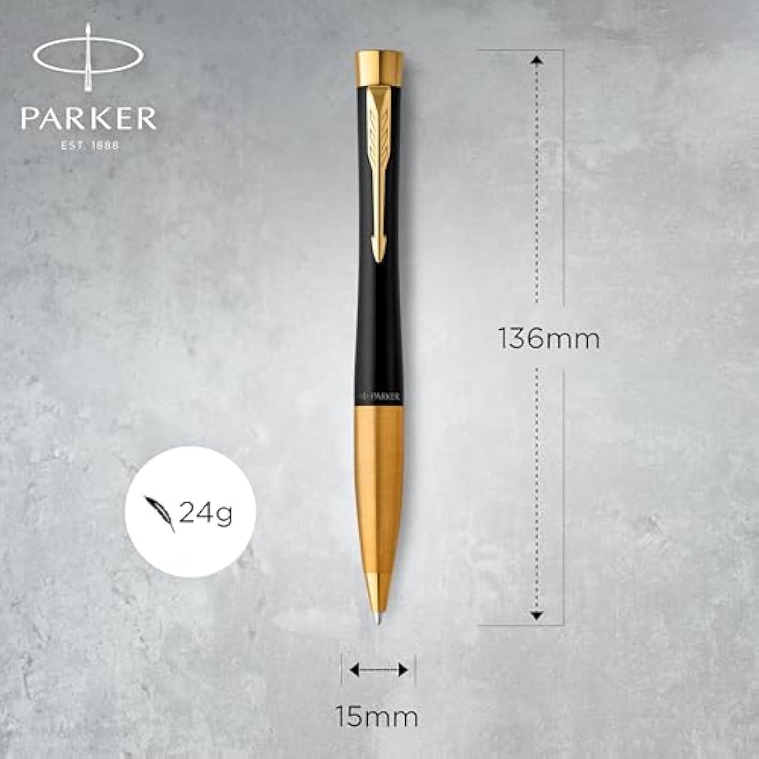 Parker Urban Duo Gift Set: Fountain & Ballpoint Pens - Muted Black Gold