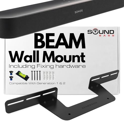 Soundbass Soundbar Mount for Sonos Beam Gen 1 & 2 | Steel Wall Bracket