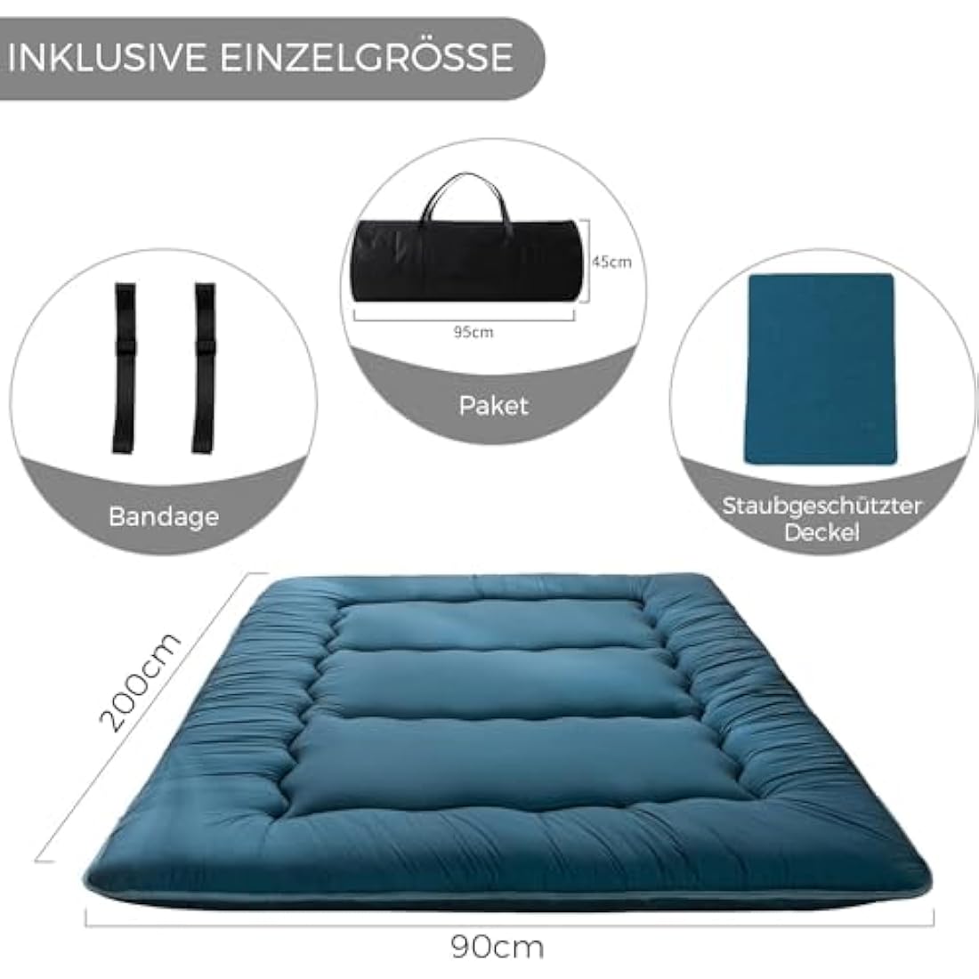 Japanese Futon Floor Mattress – Memory Foam Tatami Mat