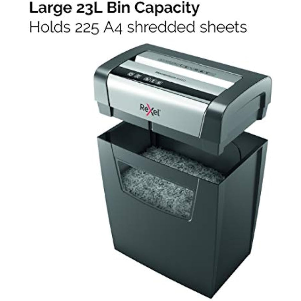 Rexel Momentum X410 Cross Cut Paper Shredder | 10 Sheet, 23L Bin