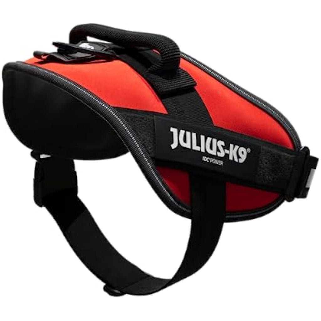 IDC Powerharness - Durable Reflective Dog Harness, Red, Size M