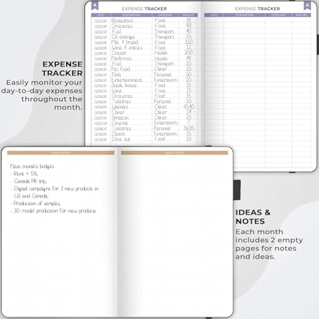 Clever Fox Budget Book 2.0 – Financial Planner & Expense Tracker (Black)