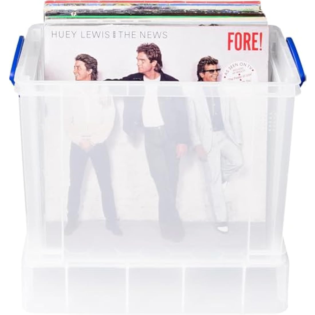 19 Litre Clear Plastic Storage Box | Stackable File Organizer