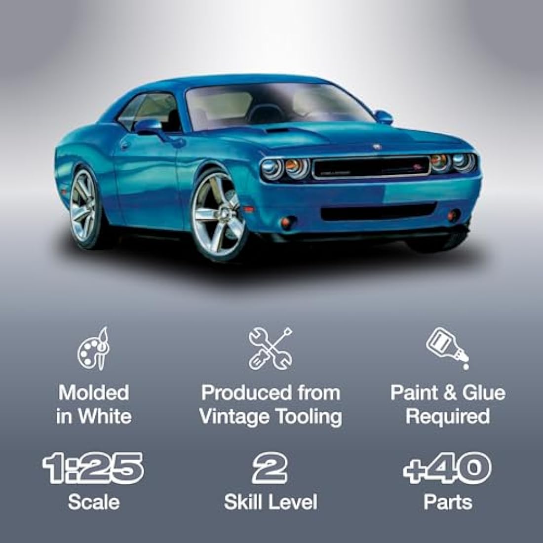 2009 Dodge Challenger R/T Plastic Model Kit – 1/25 Scale Car Hobby
