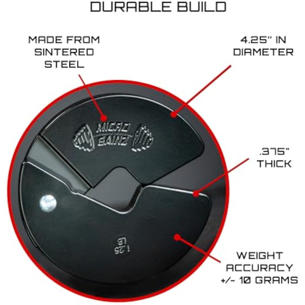 Micro Gainz 1.25LB Dumbbell Fractional Weight Plates | Sintered Steel