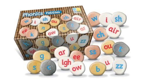 Yellow Door Phonics Pebbles – 64 Lowercase Spelling Stones for Kids