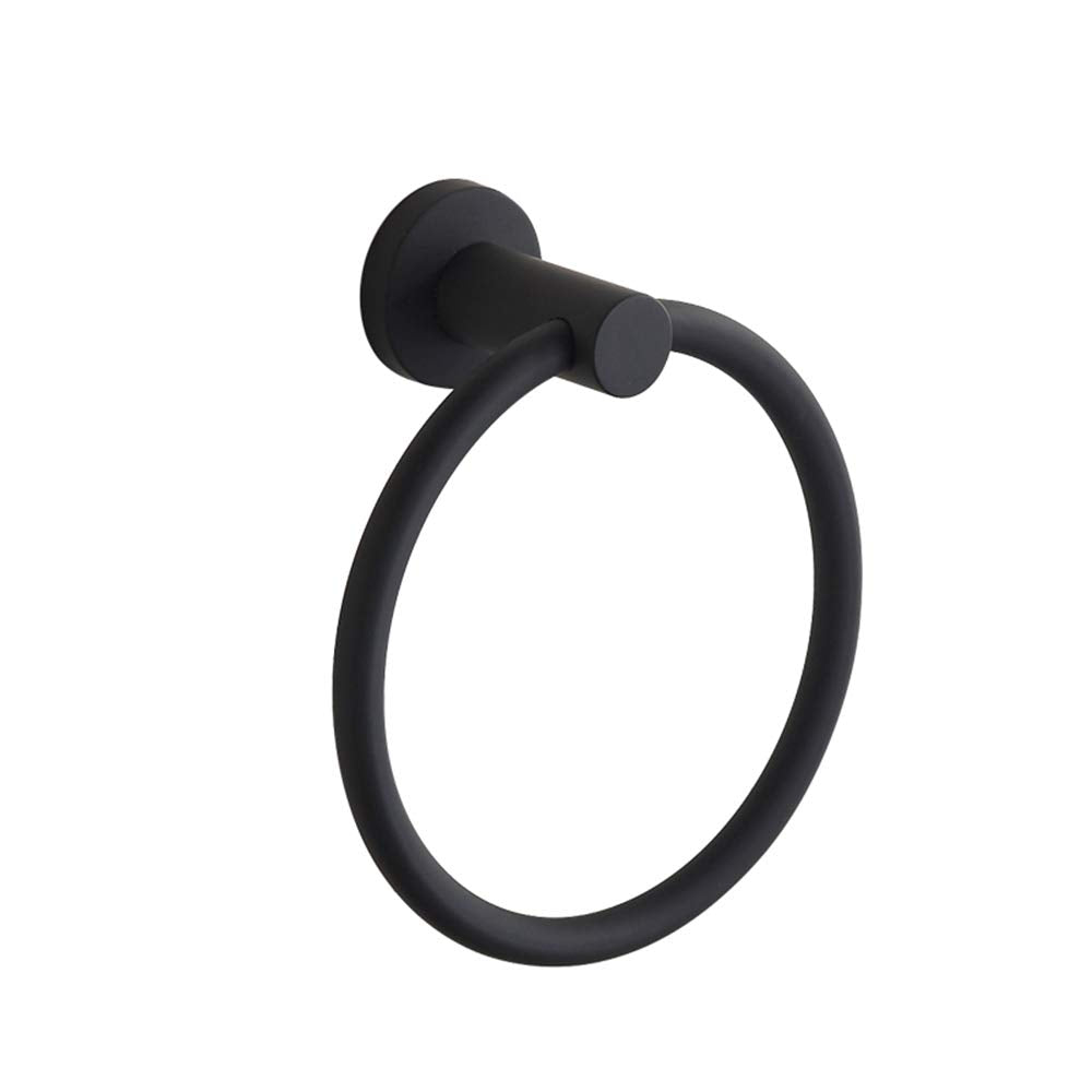 BGL Matte Black Towel Ring – Stainless Steel Wall Mounted Holder