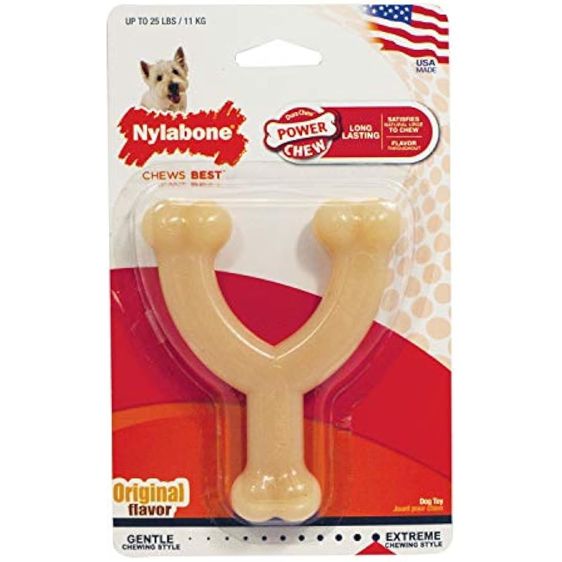 Nylabone Dura Chew Chicken Wishbone - Durable Nylon Toy for Small Dogs