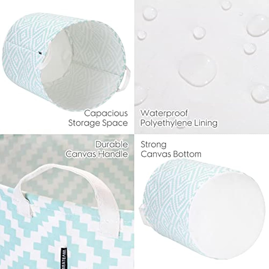 Ramie Cotton Laundry Hamper – Large Folding Storage Basket