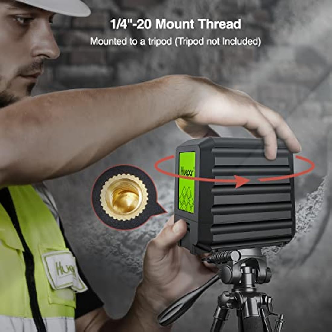 Huepar Self-Leveling Red Beam Cross Line Laser Level – IP54 Alignment Tool
