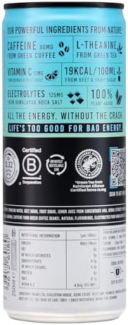 TENZING Natural Energy Drink | Plant-Based Original Recipe | 24 x 250ml