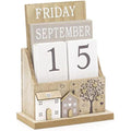 Shabby Chic Wooden Perpetual Calendar | Desktop Flip Calendar