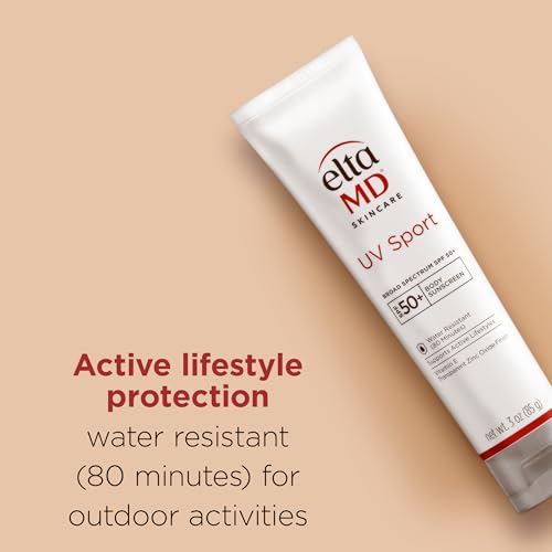 EltaMD UV Sport Sunscreen SPF 50 – Water-Resistant & Fragrance-Free, 3 oz