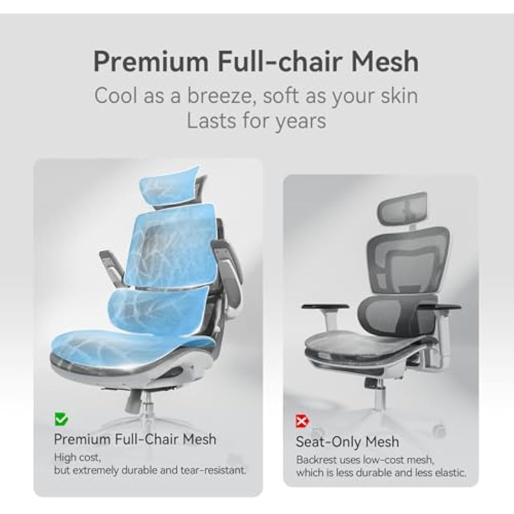SIHOO M59AS Ergonomic Office Chair - Mesh Desk Chair with 3D Armrests