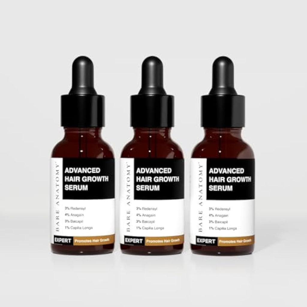 Bare Anatomy Hair Growth Serum - Redensyl & Anagain - Pack of 3